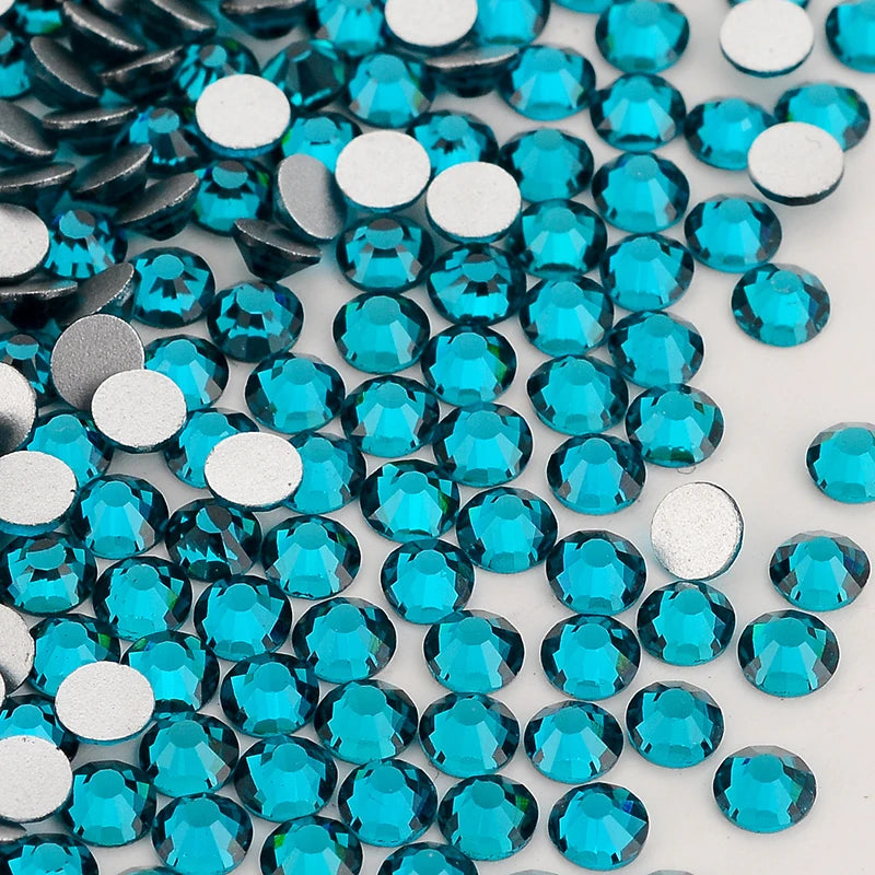 Wholesa 14400PCS Crystal AB Rhinestones Bulk Glass Flatback Non Hotfix Rhinestones Ss10 for Nail Art Garment