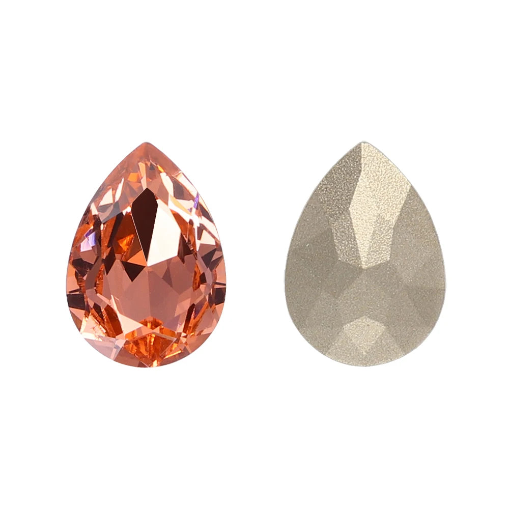 2024 Hot Selling Customer-Favorite K9 Glass Top Quality Crystal Point Back Drop Shape Rhinestones for Clothing Accessories