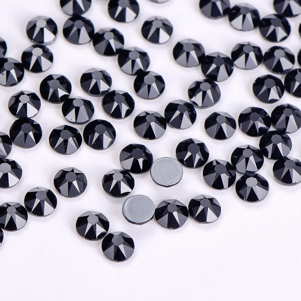 Strass Sewing Fabric Crystal Garment Hotfix Diamond Rhinestone Small Clear Flatback Wholesale 70 Colors AB 8 Big and 8 Glass