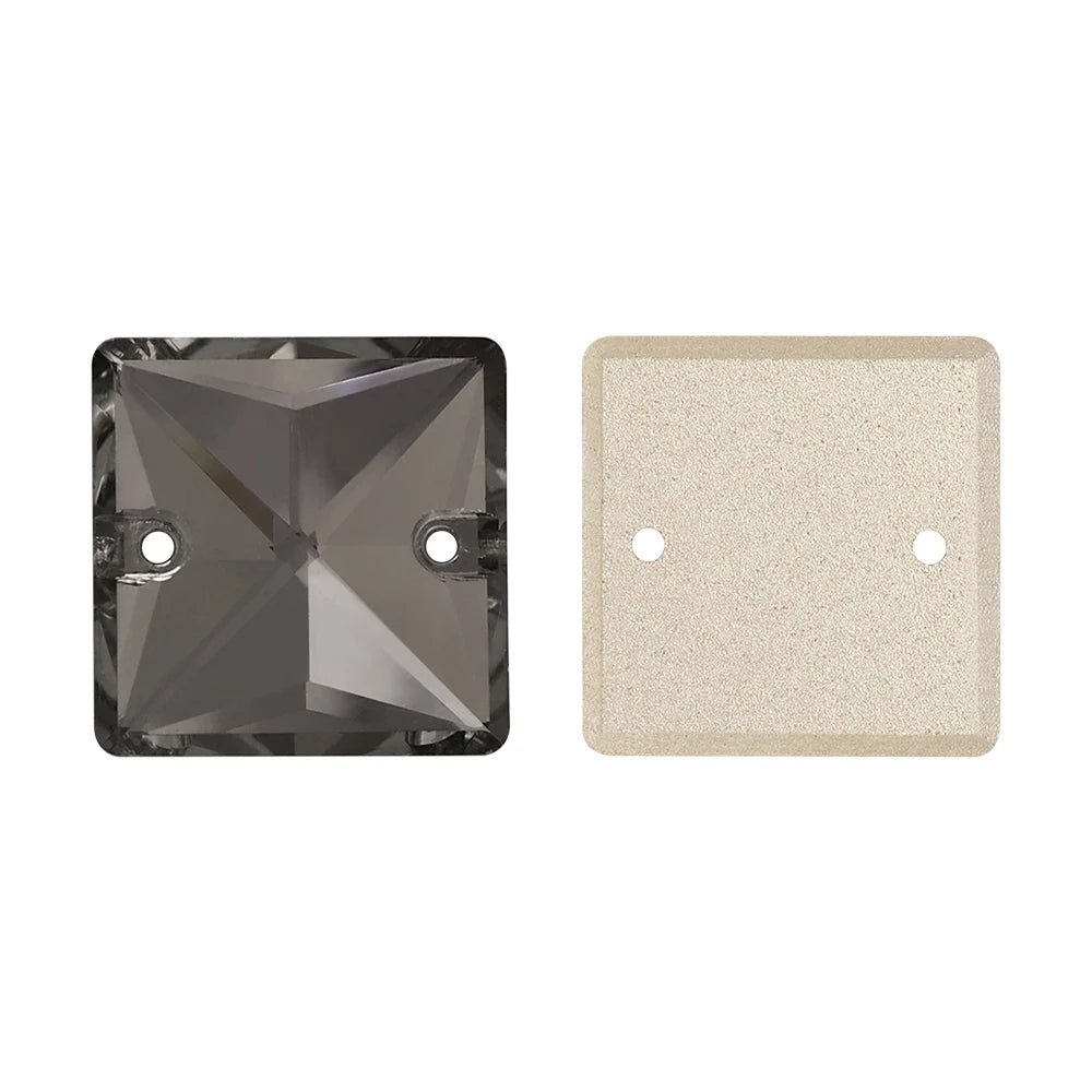 Wholesale Custom Square Sew-on Loose Rhinestones 5A Quality Crystal FlatBack 2 Holes 12 Facets Sewing Bling Decoration
