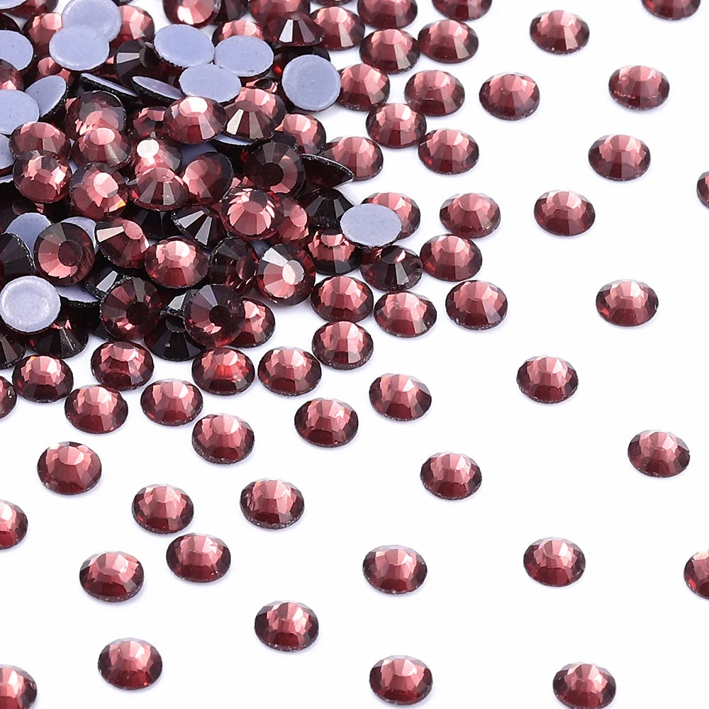 Factory Price Wholesale Flat Back Hotfix Glass Crystal Rhinestone Round Hotfix Crystal Stone for Clothing Accessories