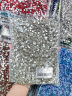 QIYI Wholesale 14400pcs Bulk Package Flatback Rhinestones Glitter Bling Glue on Luminous Rhinestones for Accessories