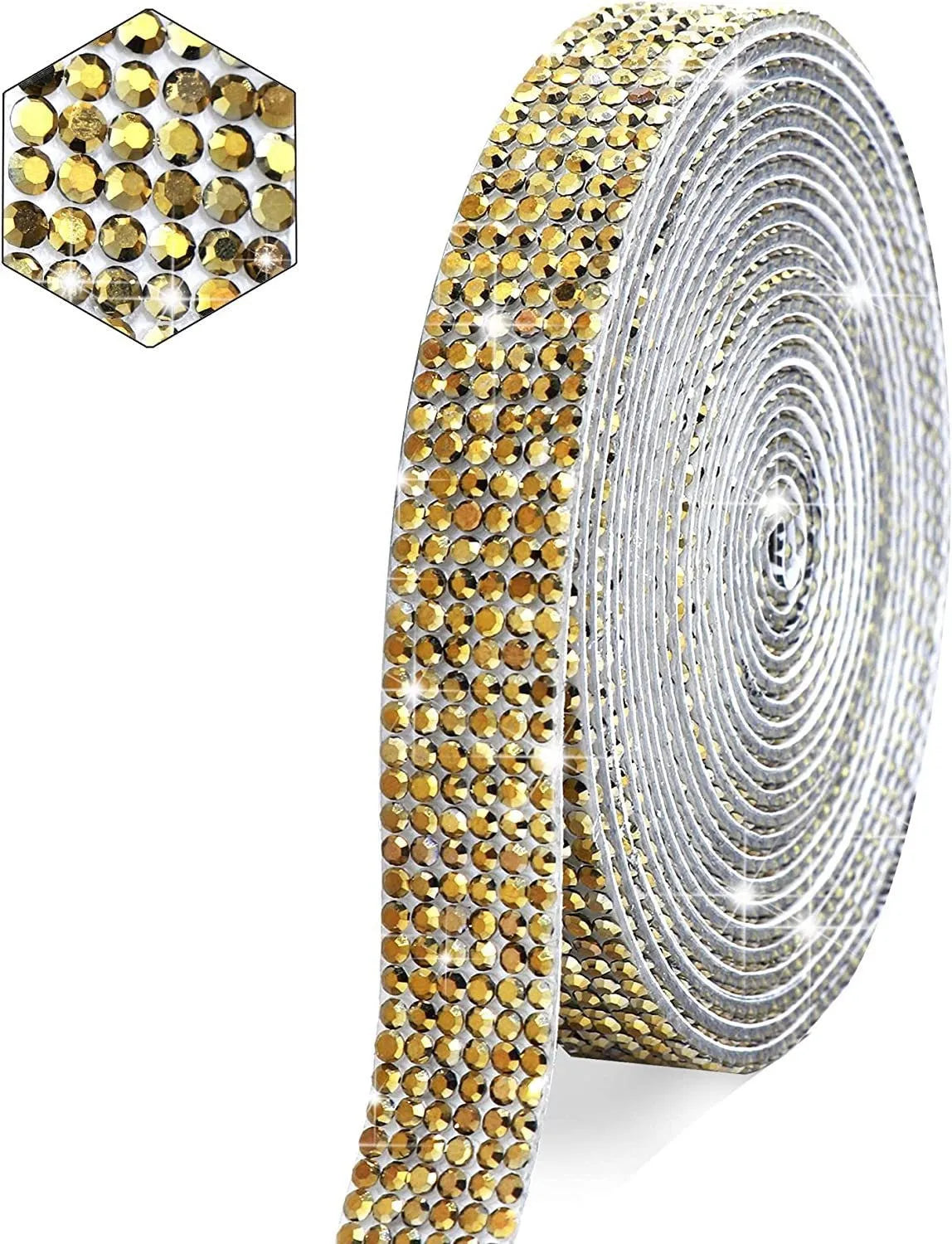 QIYI Wholesale Rhinestone Tape Self Adhesive Rhinestones Trimming Bling Crystal Glass Sheets Roll Wrap Sticker for Tumbler