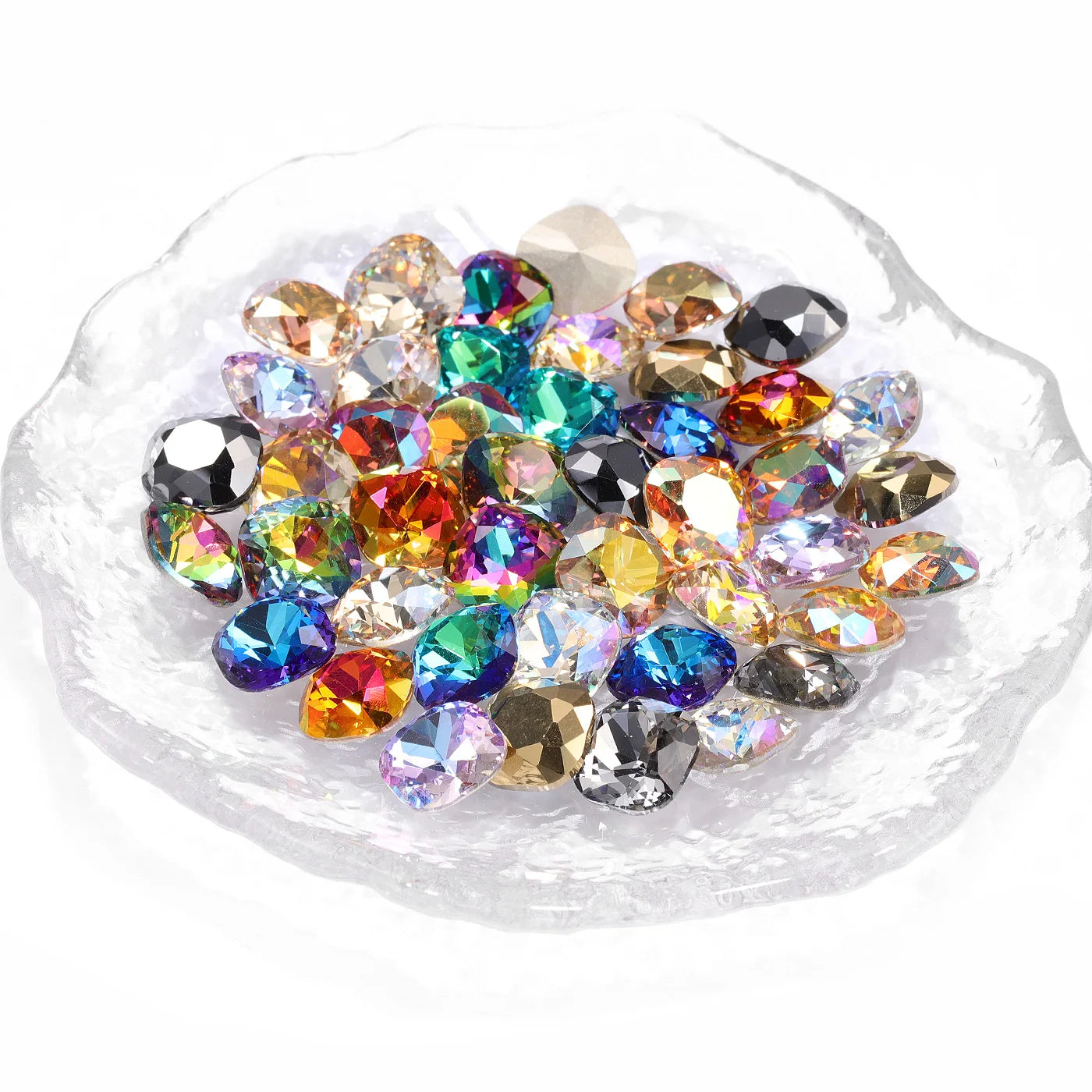 2024 Top Selling Product Popular Design Eco-friendly Materials K9 Glass High Quality Long-lasting Durability Point Back Stones