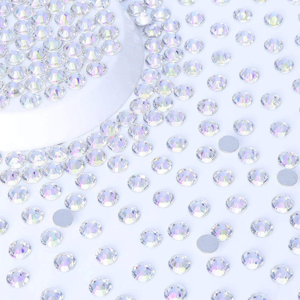 Factory Wholesale Custom High Quality Over 175 Colors Rhinestones Bulk Flat Back Non Hotfix Crystal Stones for Decoration Design