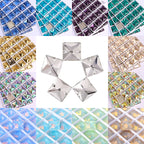 3240 Pure Glass Flat Back Grade AAAAAA Quality 12mm/14mm/16mm/22mm Square Shape Sew-on Rhinestones for Garment Decoration