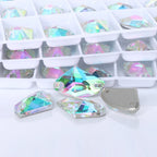 Factory Direct Wholesale Low MOQ Glass Crystal Galactic Sew-On Rhinestones With Two Holes for Garment Decoration 3256