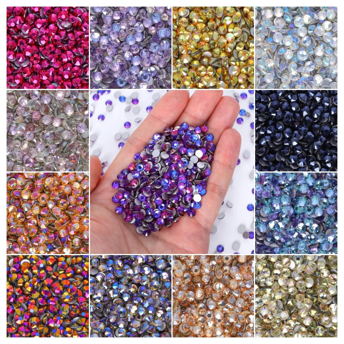 QIYI 1130-1187 SS3-SS20 Factory Direct Wholesale High Quality Durable Glass Crystal Non Hot Fix Flat Back Rhinestones for Girls