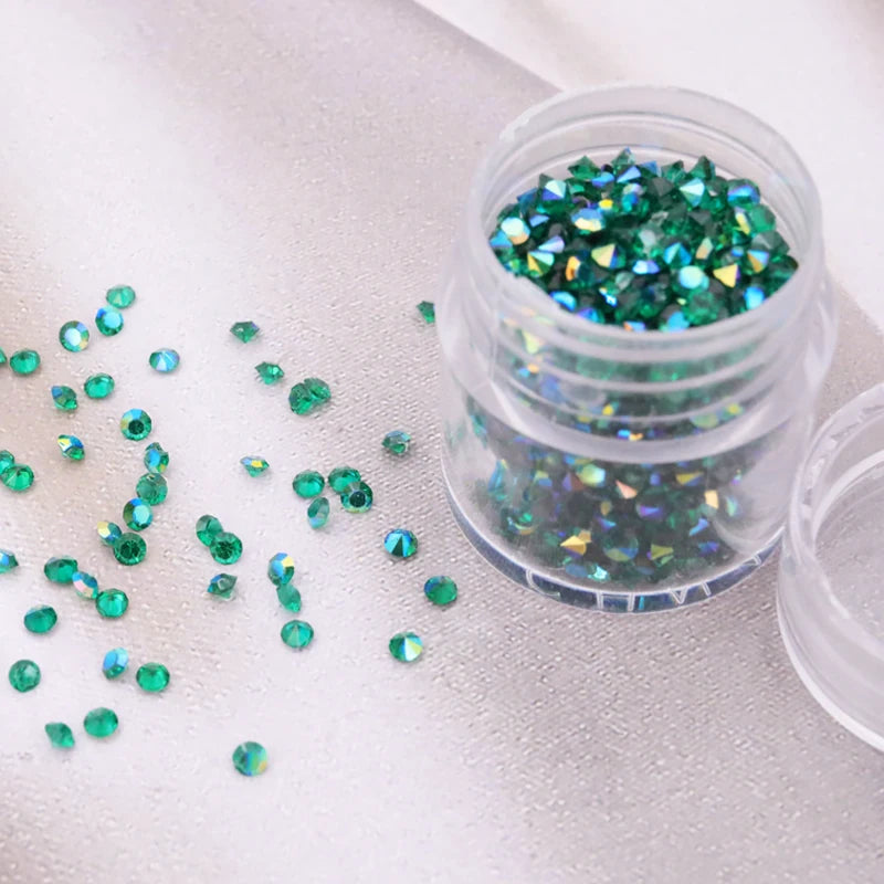High Quality Bulk Fine Glass Epoxy Resin Nail Sequins Glitter Small Clothing Accessories Rhinestones Type
