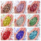 Wholesale Bling Bling Ss3 Ss50 Non Hotfix Brown Glass Rhinestones Nail Rhinestone for Nail Art Decoration