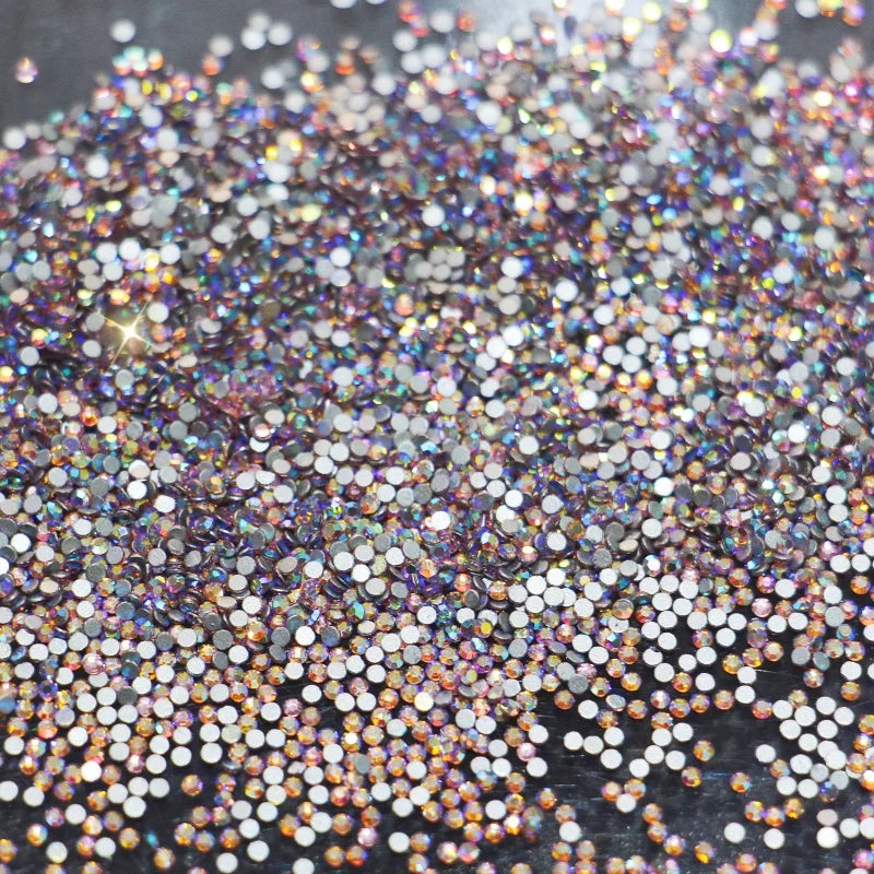 High Quality SS3 Pink AB Flat Back Rhinestone in Bulk Glass Nail Rhinestone DIY Rhinestone Jewelry Accessories