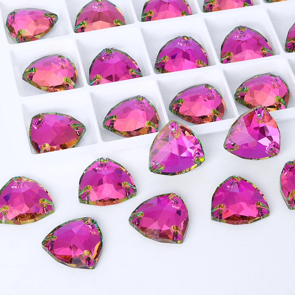 60+ Colors Trillion K9 T Sew-On Crystal Stone Premium Cristal 3272 Rhinestone for Clothes Bags Shoes
