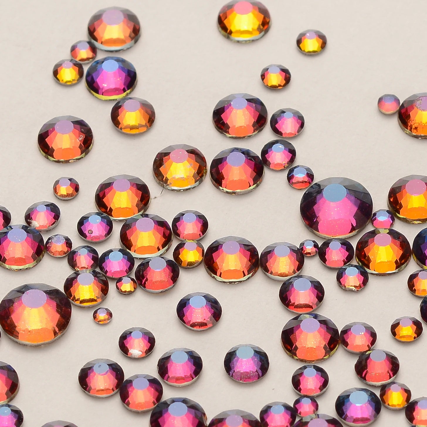 Wholesale Rhinestones Multi Sizes Colorful Non Hotfix Rhinestone Flat Back Nail Rhinestones for DIY Crafts