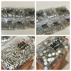 Wholesale 14400pcs Non-Hotfix Flat Back Glass Rhinestones SS16 Rhinestones for Nail Art Shoes Garments Tumbler Cups Rhinestone