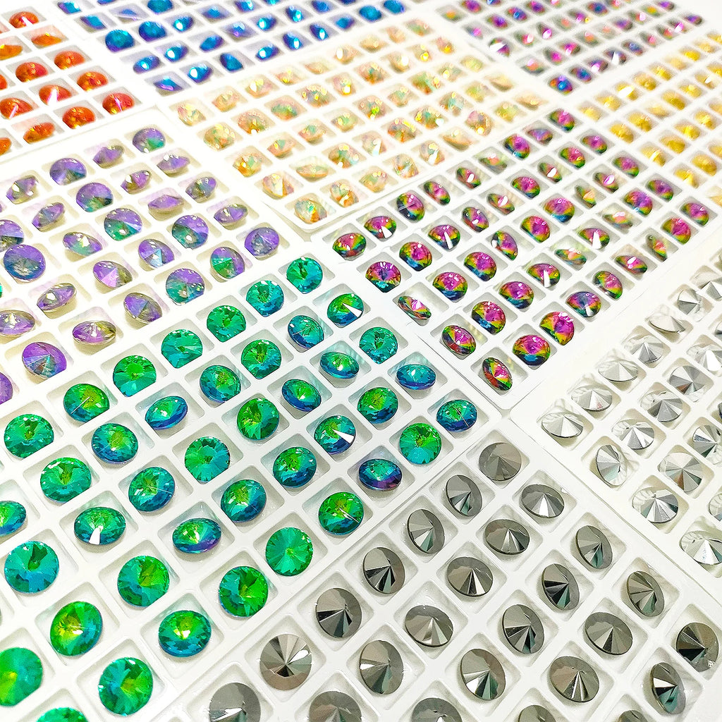 Qiyi New Arrival Rivoli Fancy Shape Eco-friendly Materials Trendy Design K9 Glass High Quality Grade AAAAAA Point Rhinestone