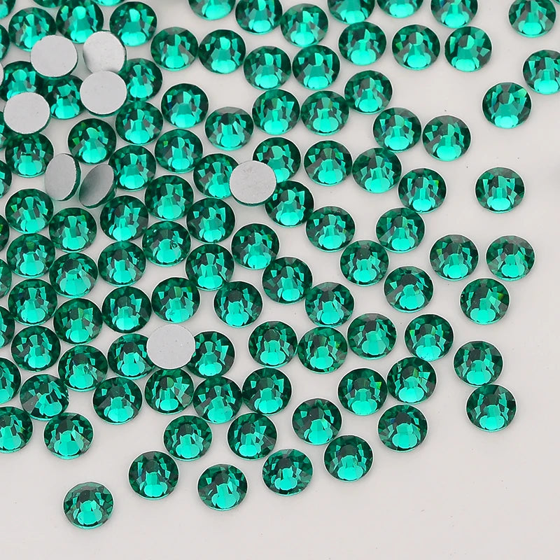 High Quality Crystal AB Bulk Glass Flatback Rhinestones SS3-SS34 Non Hotfix Strass Glue on Nail Art Decoration