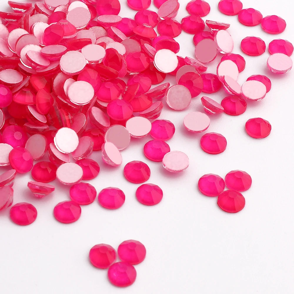 Pink Color SS6-SS30 Crystal Girls Love Rhinestone Bling Glitter Glue on Rhinestones for Gymnastics Performance Clothing