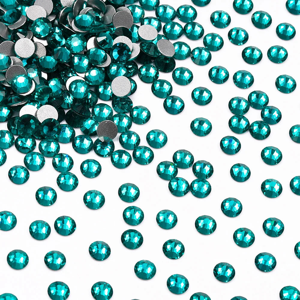 QIYI Wholesale SS6-SS34 Over 100 Colors Non Hotfix Rhinestones Glass Crystal Flatback Regular Cut Rhinestones for Shoes