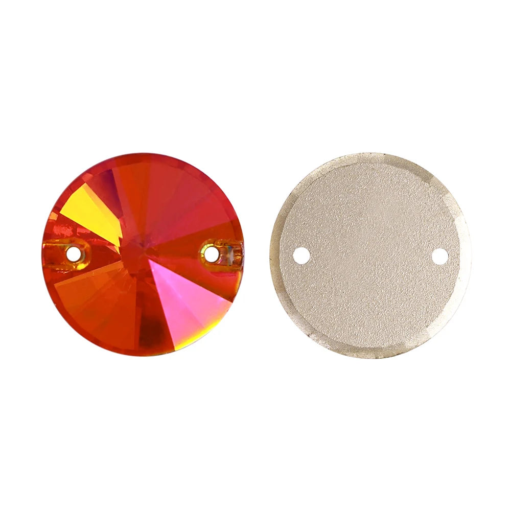 High Quality Sewing on Glitter Rivoli Rhinestones Pointback  Crystal Glass Fancy Stone for Garment Decoration