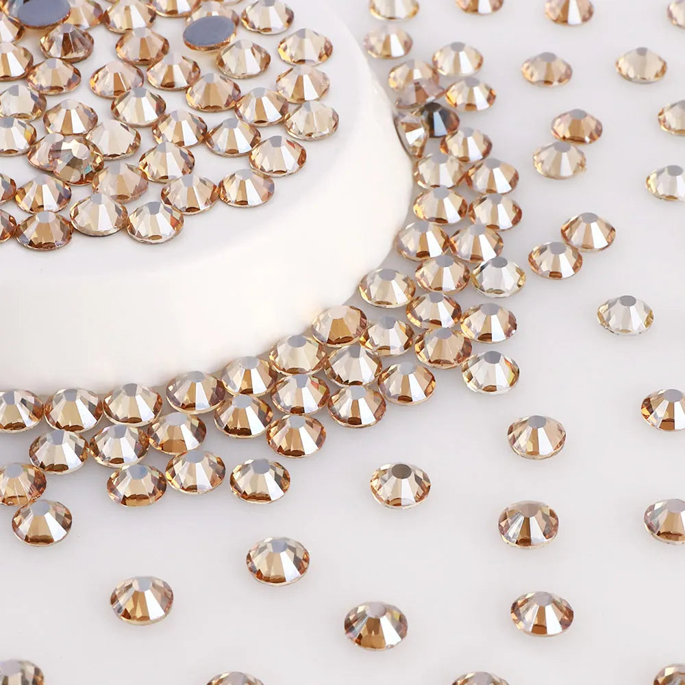 Wholesale Factory  Over 200 Colors German Intensive Glue Hotfix SS20 Glass Crystal AB Hot Fix Rhinestones for Wedding Dress