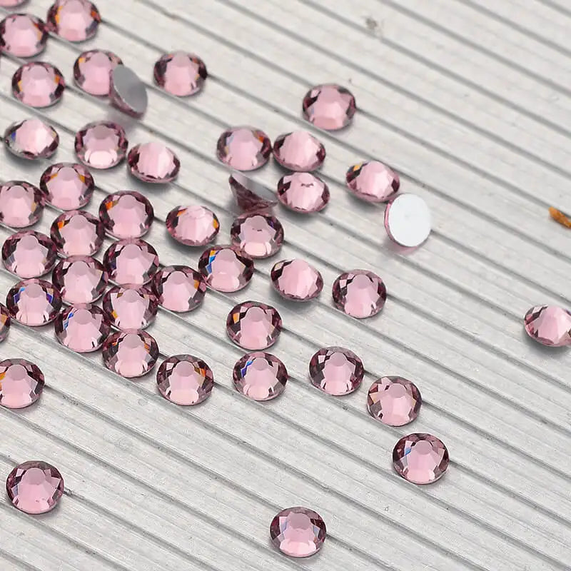 Factory High Quality 100 Colors Glass Diamond Rhinestone Flat Back Non Hot Fix Crystals Stones in Bulk