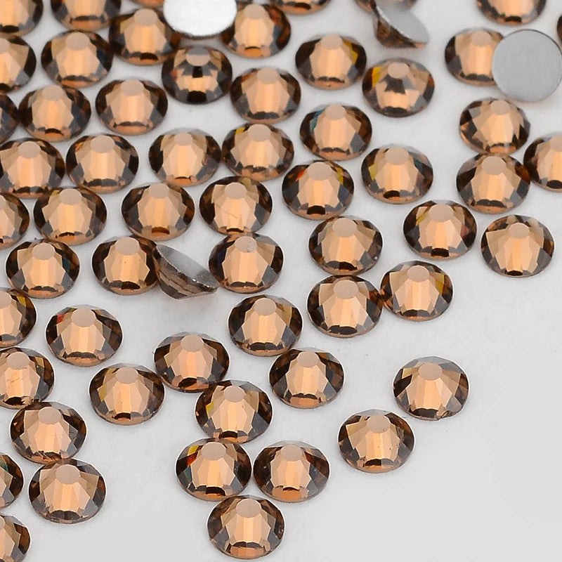 Factory High Quality 100 Colors Glass Diamond Rhinestone Flat Back Non Hot Fix Crystals Stones in Bulk