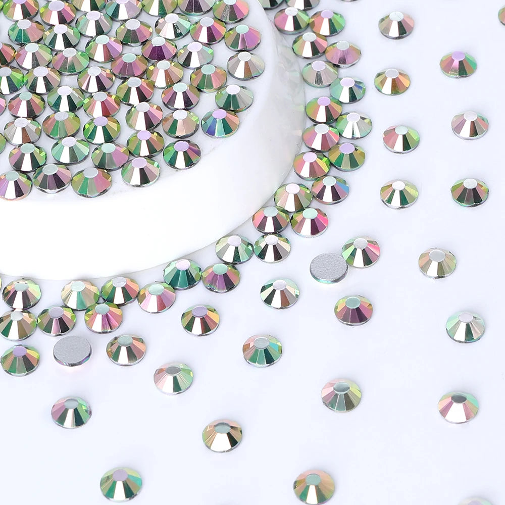 34Kinds Pink Color SS6-SS30 Crystal Rhinestones Bling Bling Glitter Glue on Rhinestones for Gymnastics Performance Clothing