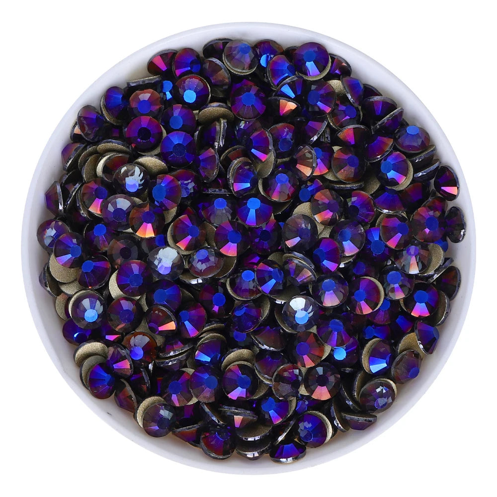 QIYI 1130-1187 SS3-SS20 Factory Direct Wholesale High Quality Durable Glass Crystal Non Hot Fix Flat Back Rhinestones for Girls