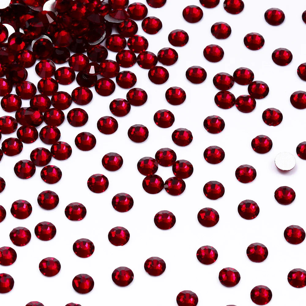 QIYI Wholesale SS6-SS34 Over 100 Colors Non Hotfix Rhinestones Glass Crystal Flatback Regular Cut Rhinestones for Shoes