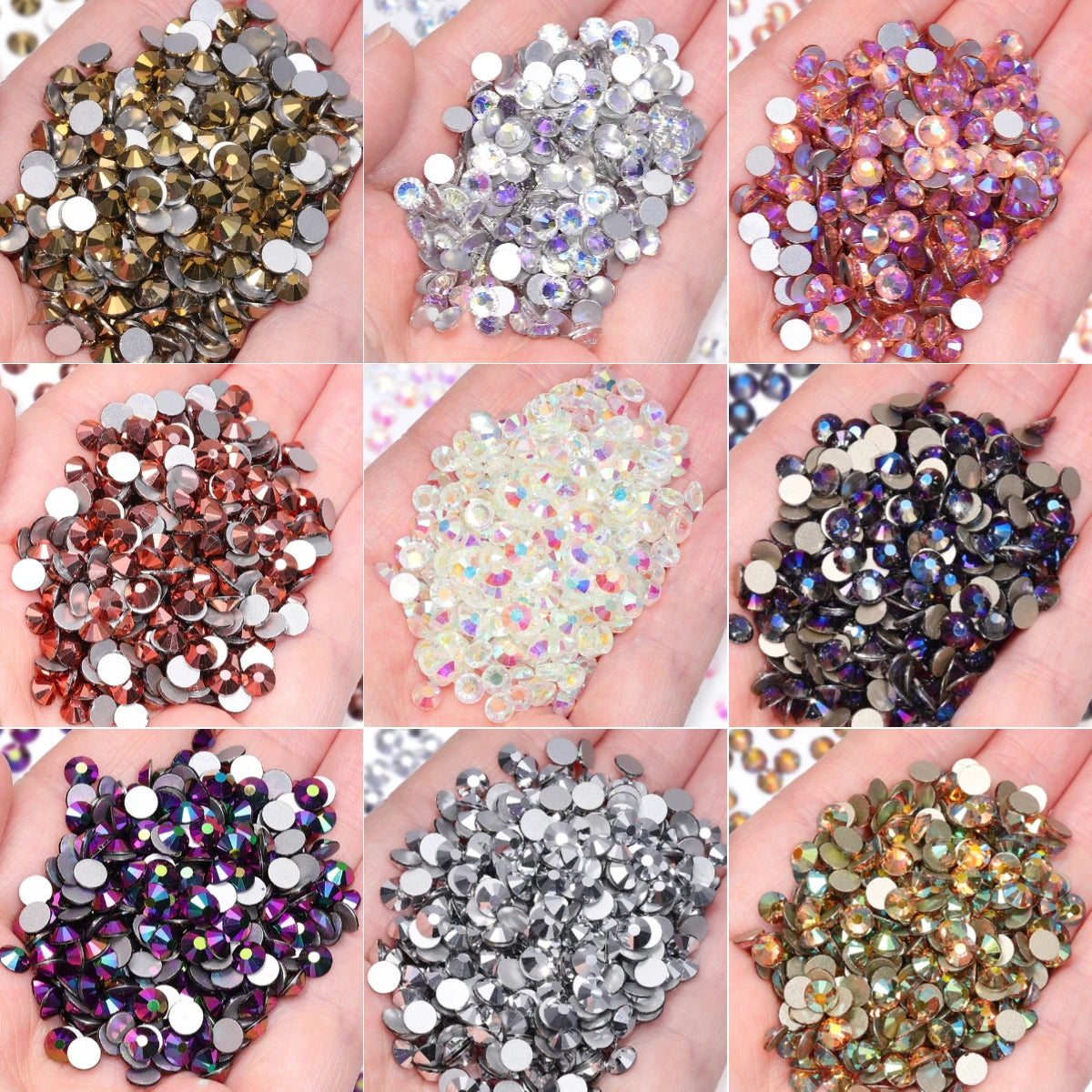 QIYI SS30-SS60 1001-1129 14400pcs Flat Back Non Hot Fix Durable Latest Fashion Popular Style Glass Crystal Rhinestones for Shoe