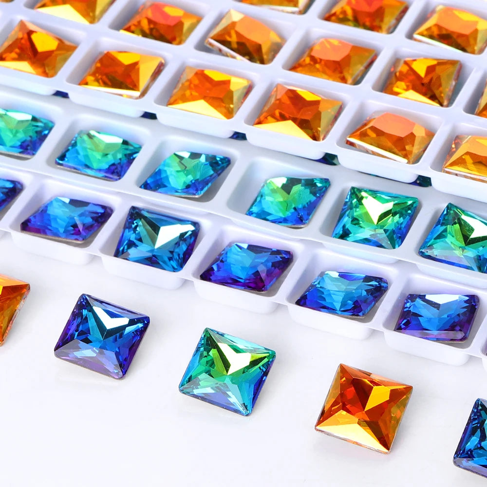 Effect Color Hot Selling Latest Fashion Design Factory Wholesale New Design Eco-friendly Materials K9 Glass Point Back Stone