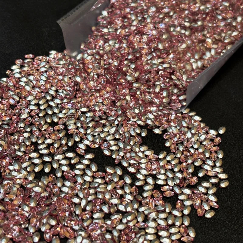 Wholesale Oval-shaped Pointed-back Glass Rhinestones Nail Art Bags Garments Shoe Jewelry Decoration Rhinestone