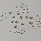 Small Size 3D Transparent Flat Bottomed Nail Rhinestone Jewelry Versatile Glass Diamond Decoration for Shoes Garments Bags Hats