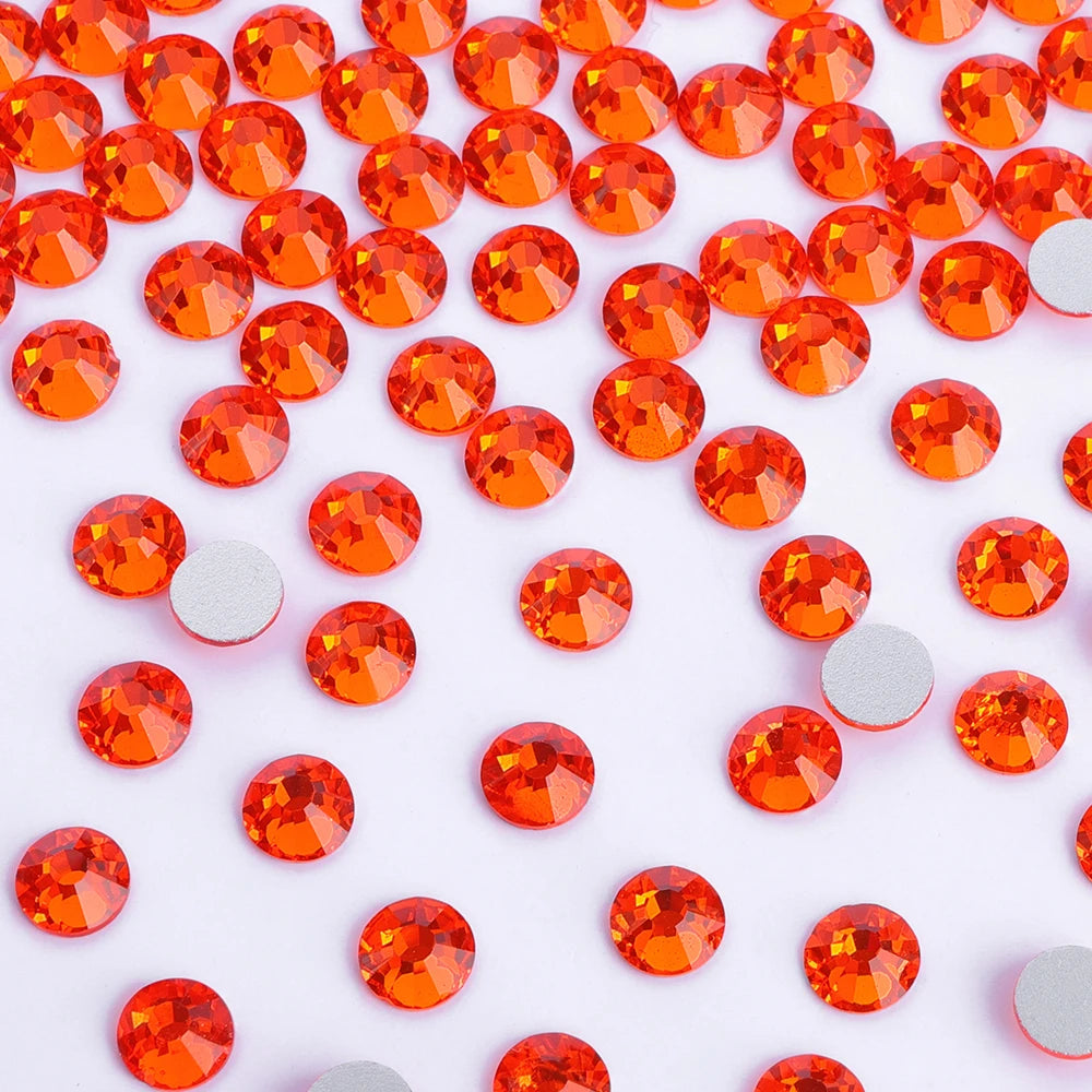 Factory Wholesale Big Bag Non Hotfix Rhinestones SS6-SS30 Glass Crystal Flatback Regular Cut Rhinestones for Nails Art