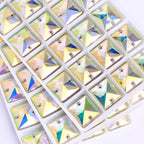 3240 Pure Glass Flat Back Grade AAAAAA Quality 12mm/14mm/16mm/22mm Square Shape Sew-on Rhinestones for Garment Decoration