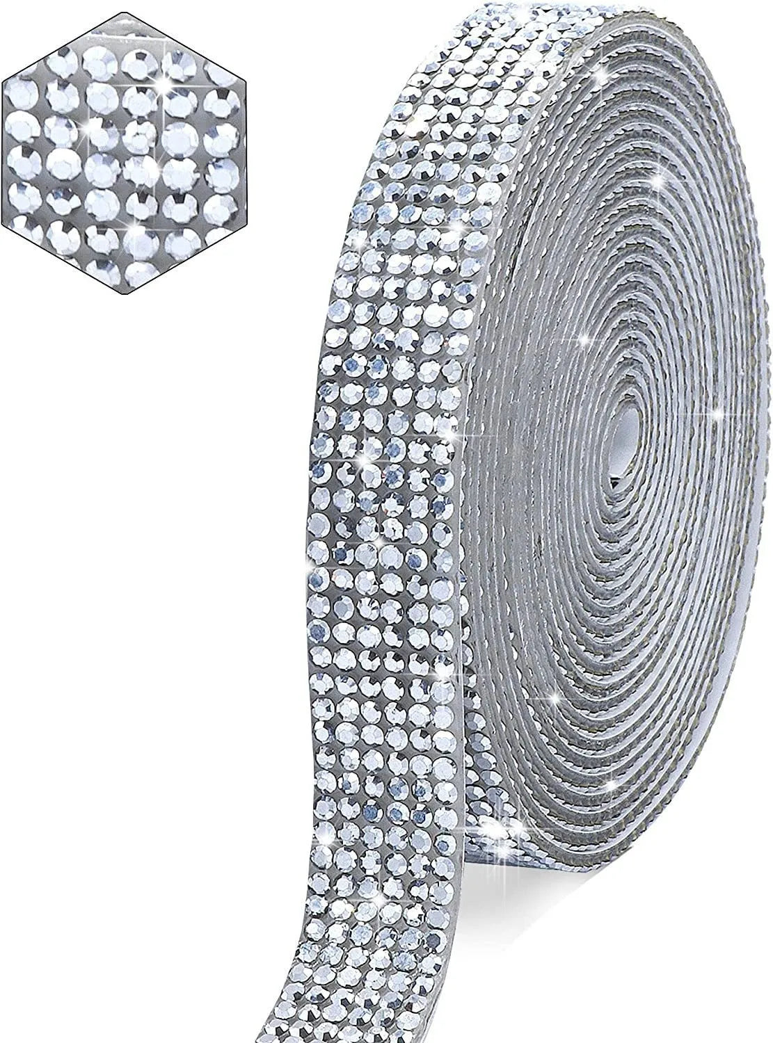QIYI Wholesale Rhinestone Tape Self Adhesive Rhinestones Trimming Bling Crystal Glass Sheets Roll Wrap Sticker for Tumbler