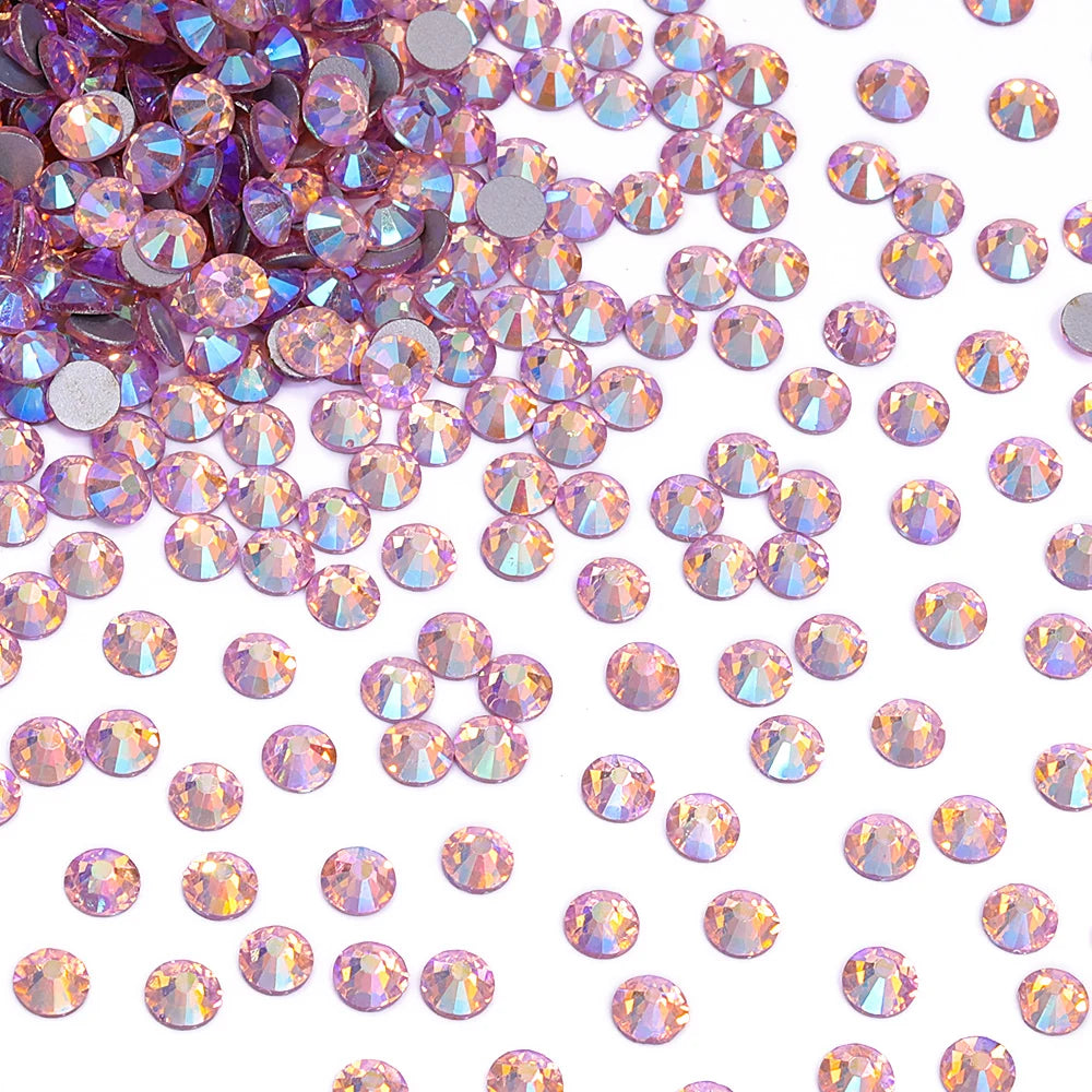 Wholesale Over 200 Colors Non Hotfix Rhinestones SS6-SS30 Glass Crystal Flatback Regular Cut Rhinestones for Shoes and Nails Art