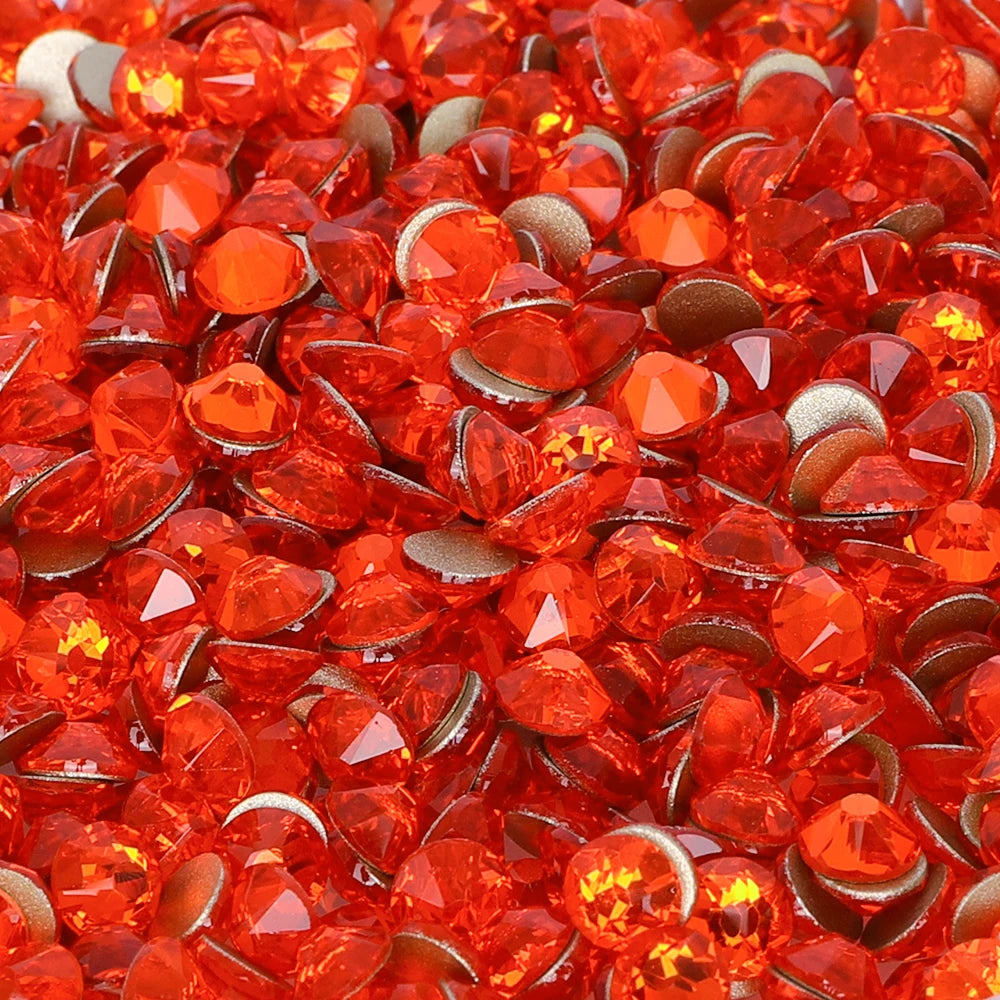 QIYI Factory Direct Wholesale 2088 Non Hot Fix 12 Facets Multi Colors Size Flat Back High Quality Glass Loose Rhinestones