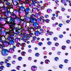 QIYI Rhinestone Mix Sizes Gems Charms Nail Art Rhinestones for Designs Flat Back Crystal High Quality Wholesale 3D Glass Silver