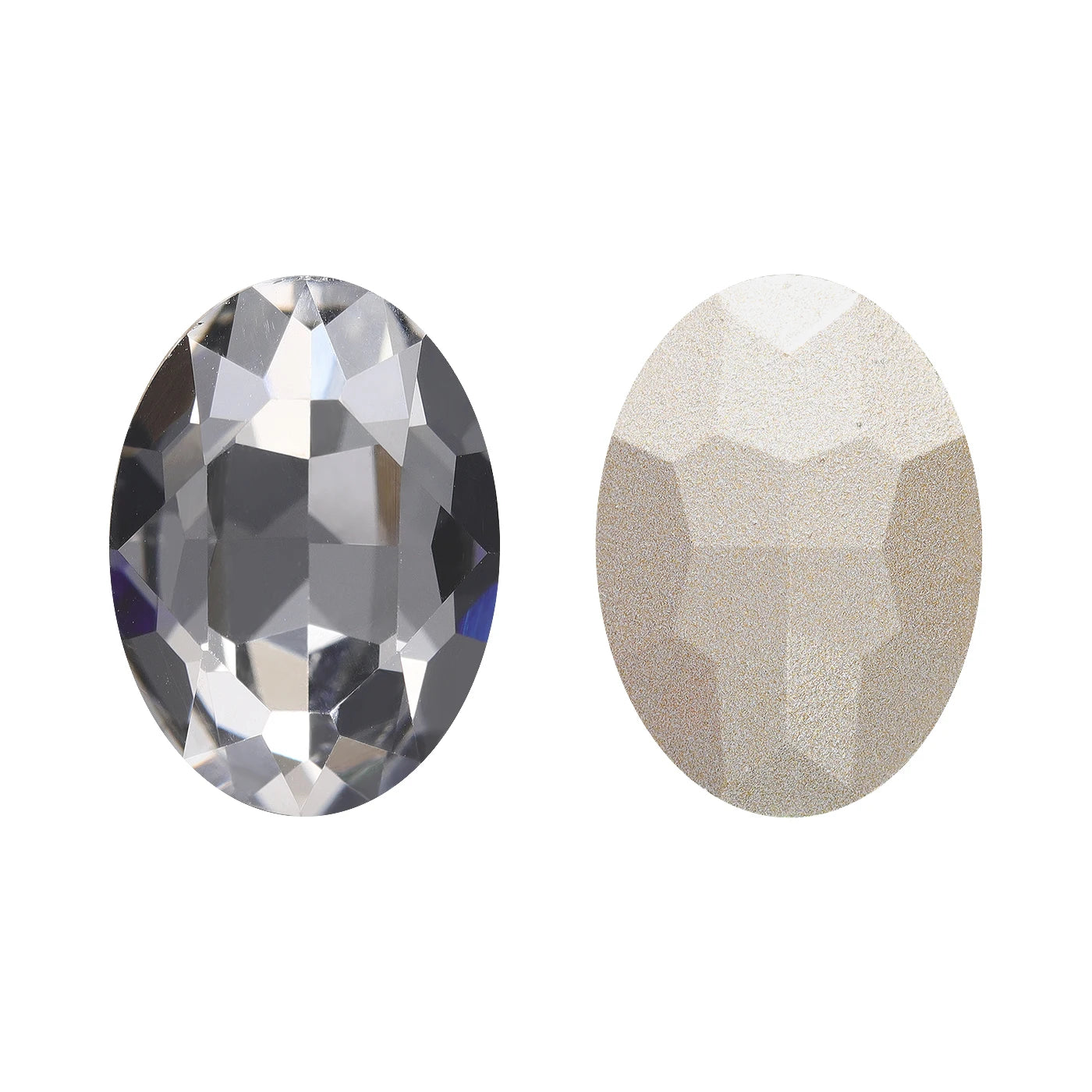 Hot Selling New Product Explosion Factory Direct Wholesale Environmental Friendly Oval Shape K9 Glass for Clothing Decoration