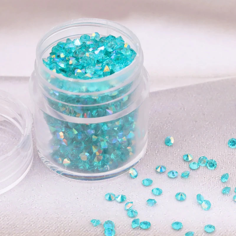 High Quality Bulk Fine Glass Epoxy Resin Nail Sequins Glitter Small Clothing Accessories Rhinestones Type