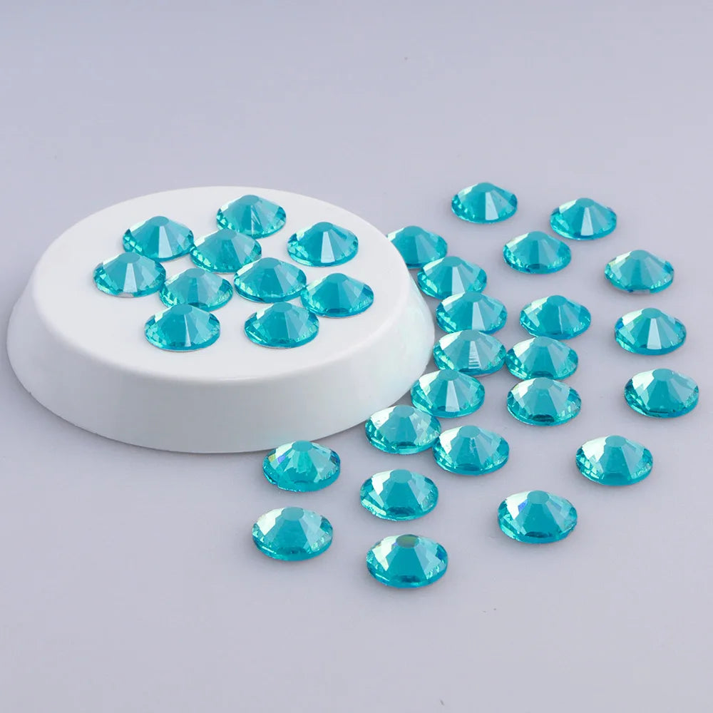 QIYI Factory Wholesale SS60 Flatback Rhinestones Bulk Non Hotfix Crystal Glass Rhinestone for Garment Nail Art