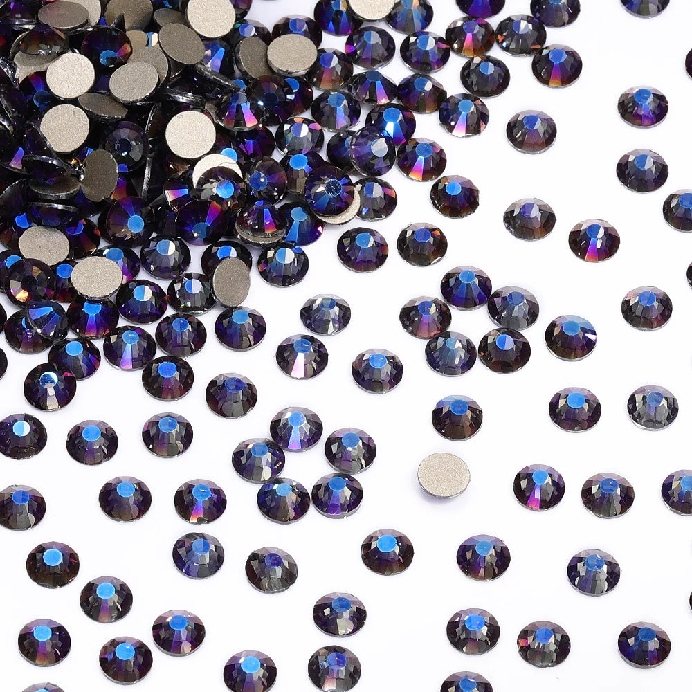 Factory Wholesale Big Bag Non Hotfix Rhinestones SS6-SS30 Glass Crystal Flatback Regular Cut Rhinestones for Nails Art