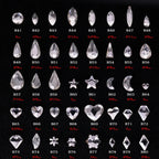 100pcs/Lot Crystal 3D Rhinestones Flat Back Shiny Stones Nail Art Decorations nail parts  Nail Gems Crystal Strass Accessories