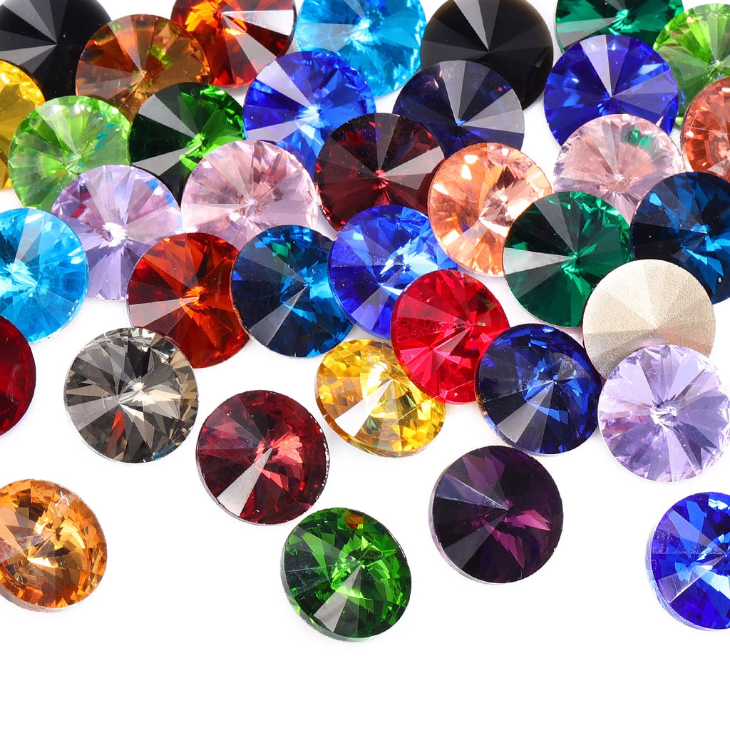 1122 QIyi  New Product Explosion Rivoli Shape Eco-friendly Materials Trendy Design K9 Glass Point Back Rhinestone for DIY