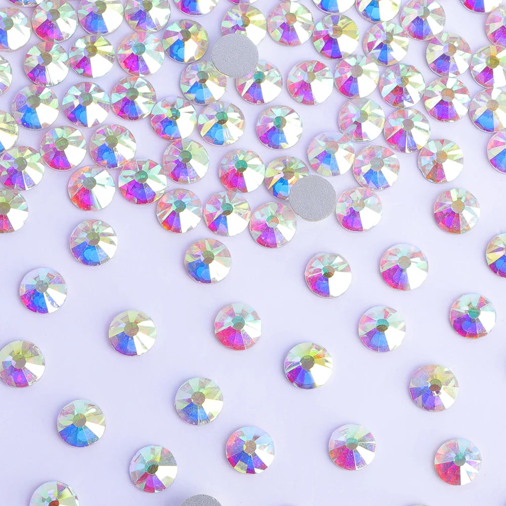 Wholesale 14400pcs Bulk Package Shining Rhinestones Glass AB Crystals Glue on Rhinestones for Car