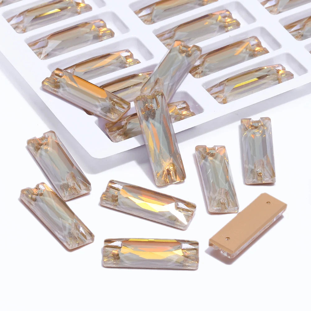 3250 Wholesale Rectangle  Cosmic  4*8/6*18/7*21/8.5*26mm Crystal Glass Sew-on Rhinestones Flatback or Clothing Decoration