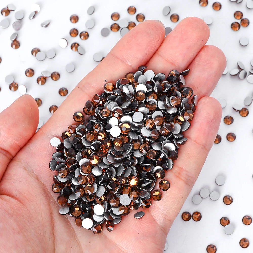 SS3-SS50 Wholesale Bulk Rhinestones Crystal Glass Glitter Bling Flat Back Non Hotfix Diamond Stone for Tumbler Nail Art