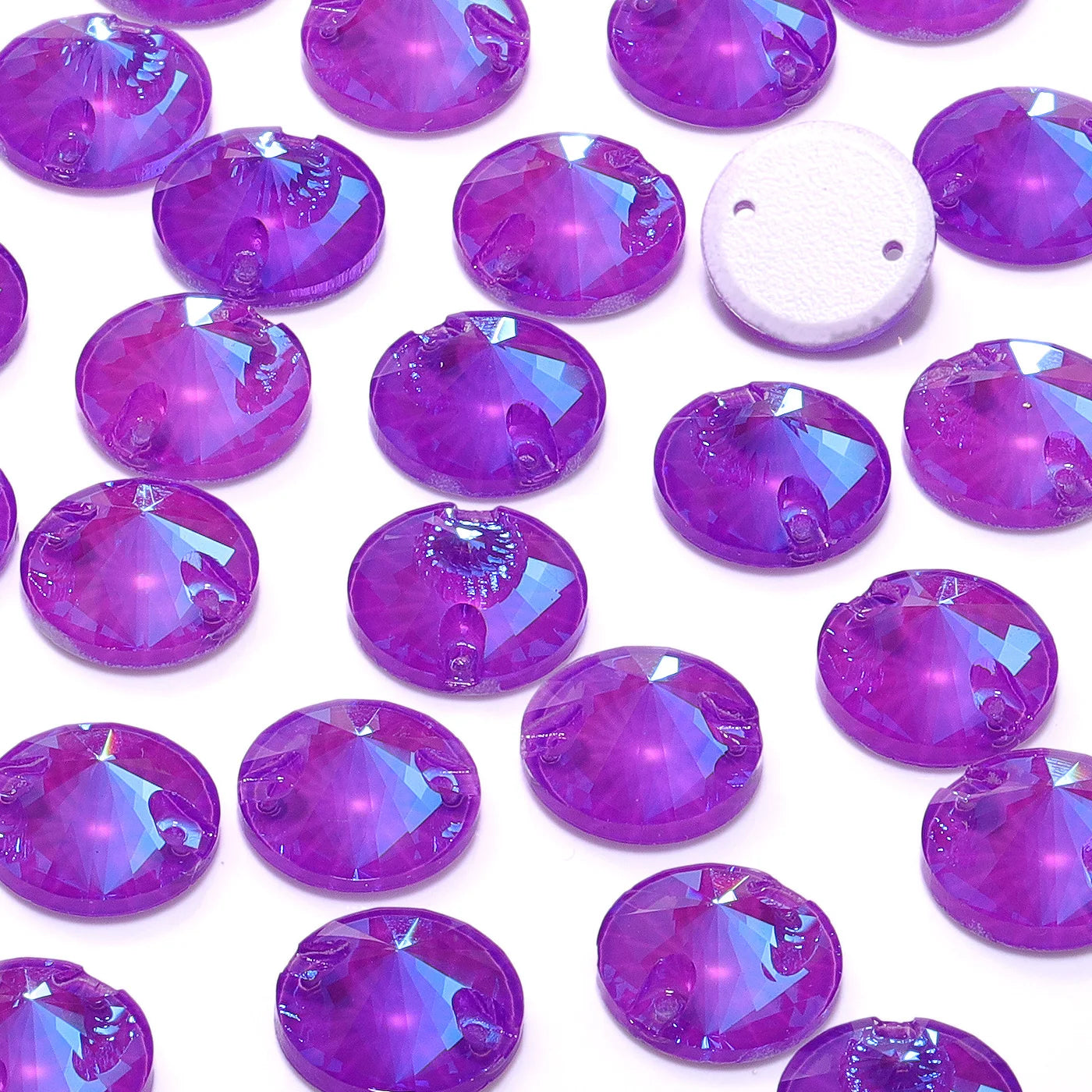 Ready to Ship Neon Rivoli Rhinestones 55 Colors Crystal  Sew-on Rhinestones Glass Clothing Flatback Sewing Stones for Women