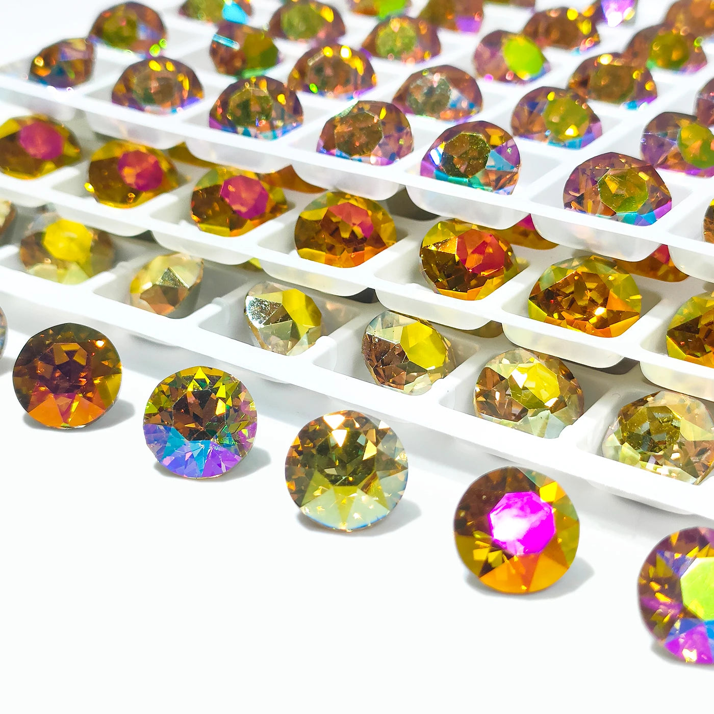QIYI 2024 New Arrival Factory Wholesale AB Colors Grade AAAAAA Luxury K9 XIRIUS Chaton Pointback Rhinestone for Decoration Cloth